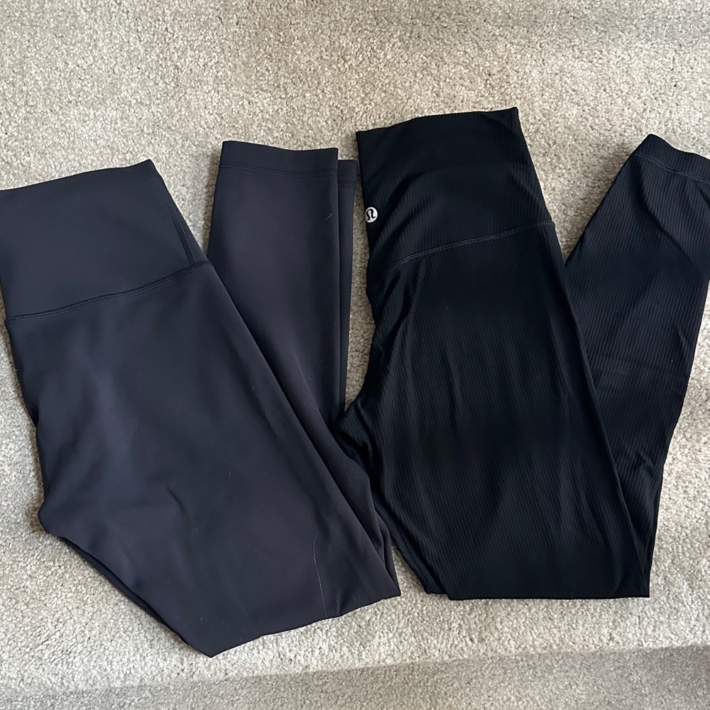 Lululemon Black Leggings Set size 6